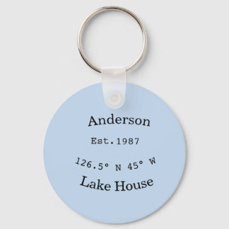 Lake house ets. Date year custom coordinates add n Schlüsselanhänger