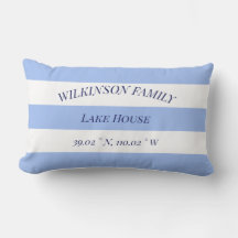 Lake House Familienname Blue Stripes