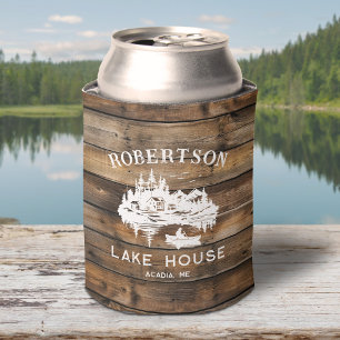 Lake House Familienname Rustic Wood Dosenkühler