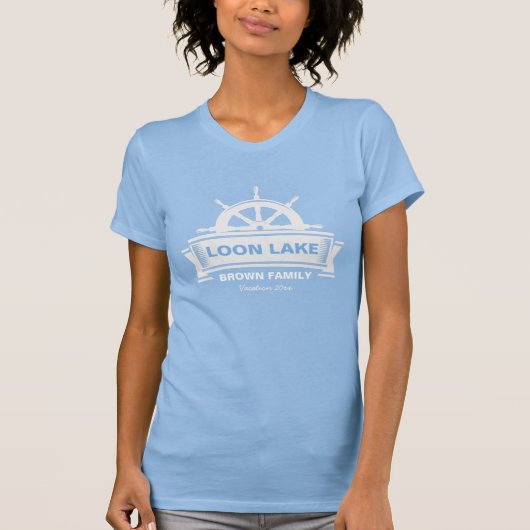 Lake House Lenkrad Familienname T-Shirt (Vorderseite)