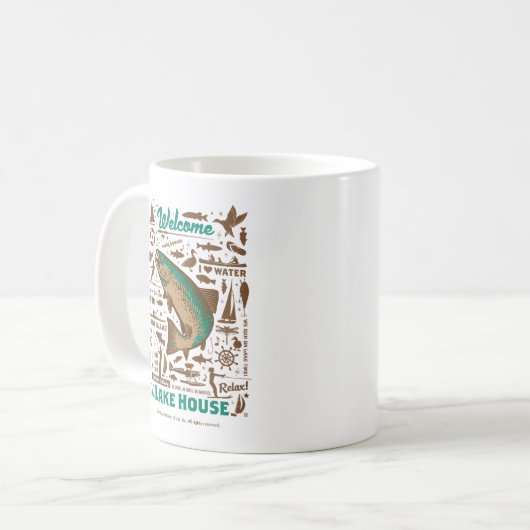 Lake House Pattern Kaffeetasse (Vorderseite Links)