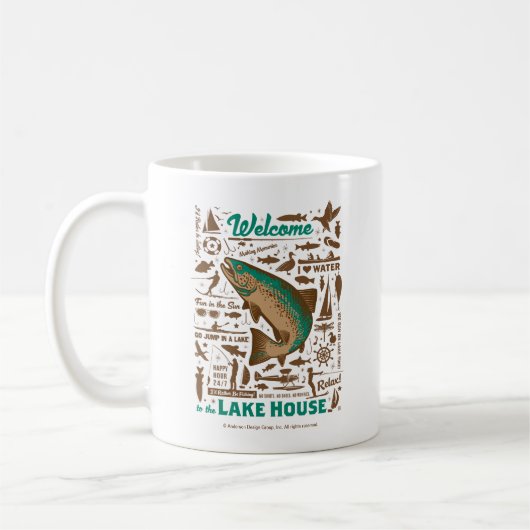 Lake House Pattern Kaffeetasse (Links)