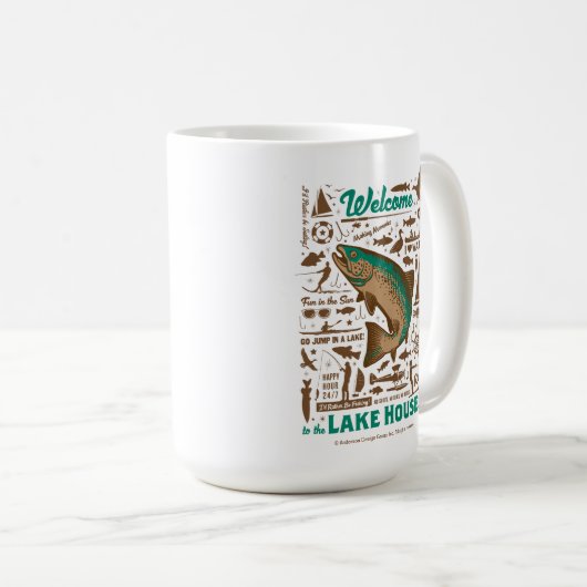 Lake House Pattern Kaffeetasse (VorderseiteRechts)