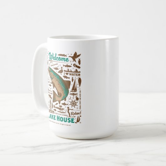 Lake House Pattern Kaffeetasse (Vorderseite Links)
