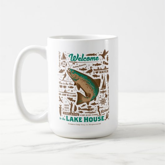 Lake House Pattern Kaffeetasse (Links)