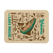 Lake House Pattern Magnet (Horizontal)