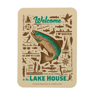 Lake House Pattern Magnet