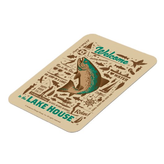 Lake House Pattern Magnet (Linke Seite)
