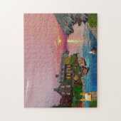 Lake House Retreat | Landschaftliche Landschaft Puzzle (Vertikal)