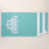 Lake House-Ruderboot Strandtuch (Vorderseite)