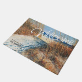 Lake House Sand Dunes Welcome Mat Fußmatte (Schrägansicht)