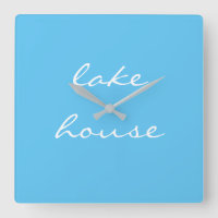 Lake House Sky Blue Aqua White Elegant Cool Grey