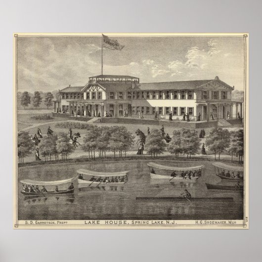 Lake House, Spring Lake, NJ Poster (Vorne)