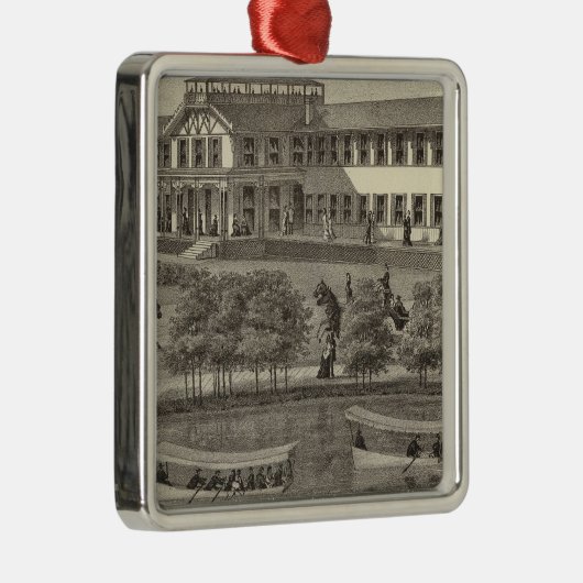 Lake House, Spring Lake, NJ Silbernes Ornament (Rechts)