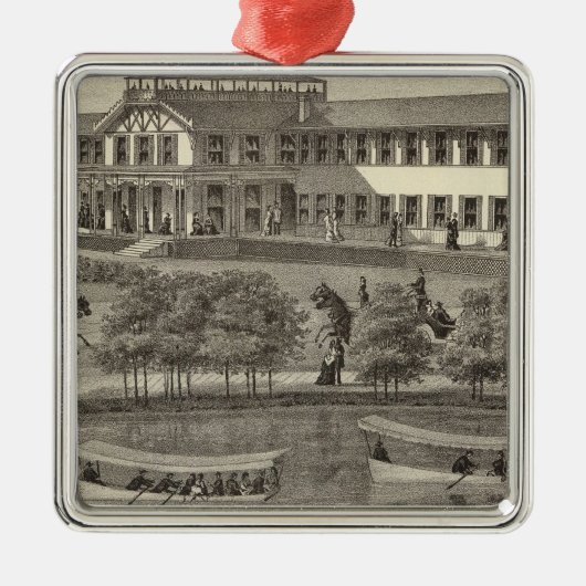 Lake House, Spring Lake, NJ Silbernes Ornament (Vorne)