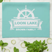 Lake House Vacation Family Geschirrtuch (Gefaltet)