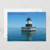 Lake Huron Lighthouse - Poe Reef Postkarte (Vorne/Hinten)
