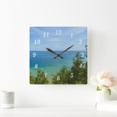 Lake Huron Lookout Wall Clock Quadratische Wanduhr (Zuhause)
