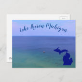 Lake Huron Michigan Postkarte (Vorne/Hinten)