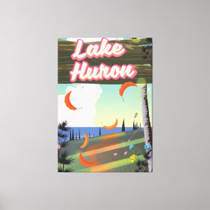 Lake Huron Reiseplakat Leinwanddruck