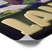 LAKE Huron Retro Roger Broders Travel Poster (Ecke)