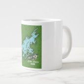 Lake Inari Finnland Karte Jumbo-Tasse (Vorderseite Rechts)
