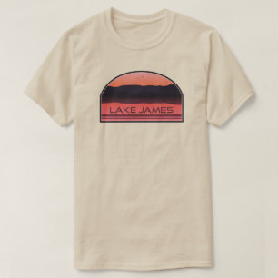 Lake James North Carolina Roter Sonnenaufgang T-Shirt