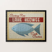 Lake Keowee Fisch Vintage Travel Puzzle (Horizontal)