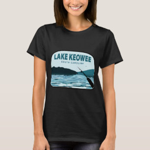 Lake Keowee South Carolina Angelrute T-Shirt