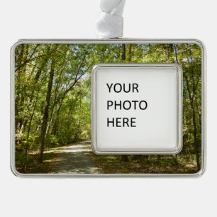 Lake Kittamaquandi Trail in Columbia Maryland Rahmen-Ornament Silber