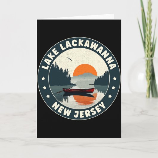 Lake Lackaw New Jersey Sunset T Shirt Karte (Vorderseite)
