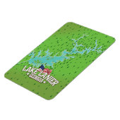 Lake Lanier Georgia Karte Magnet (Linke Seite)