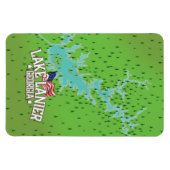 Lake Lanier Georgia Karte Magnet (Horizontal)