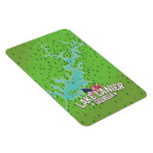 Lake Lanier Georgia Karte Magnet (Rechte Seite)