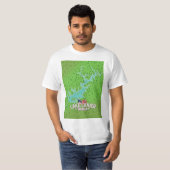 Lake Lanier Georgia Karte T-Shirt (Vorne ganz)