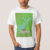 Lake Lanier Georgia Karte T-Shirt (Vorderseite)