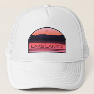 Lake Lanier Georgia Roter Sonnenaufgang Truckerkappe