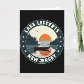 Lake Lefferts New Jersey Sunset T Shirt Karte (Vorderseite)