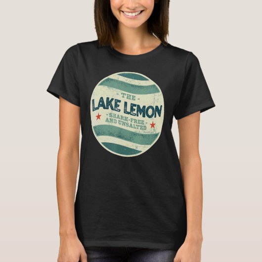 Lake Lemon Camping Shark Free and Unsalate Indiana T-Shirt (Vorderseite)
