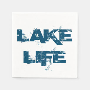 Lake Life Blue Not Schriftart Serviette