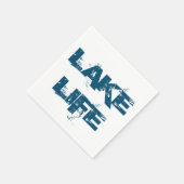 Lake Life Blue Not Schriftart Serviette (Ecke)