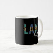 Lake Life Cheetah Print Typografy Kaffeetasse (VorderseiteRechts)