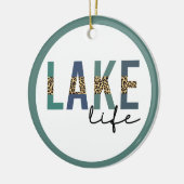 Lake Life Cheetah Print Typografy Keramik Ornament (Links)