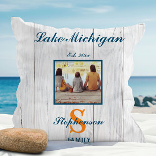 Lake Life Family Foto Cornhole Set Kissen