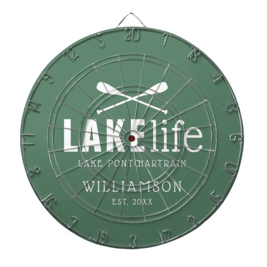 Lake Life Paddles Personalisiert Dartscheibe (vorne)