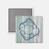 Lake Life & Preserve Blue Wood Magnet (Vorderseite/Rückseite)