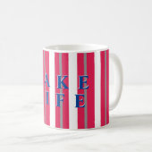 Lake Life Red Strip Kaffeetasse (VorderseiteRechts)