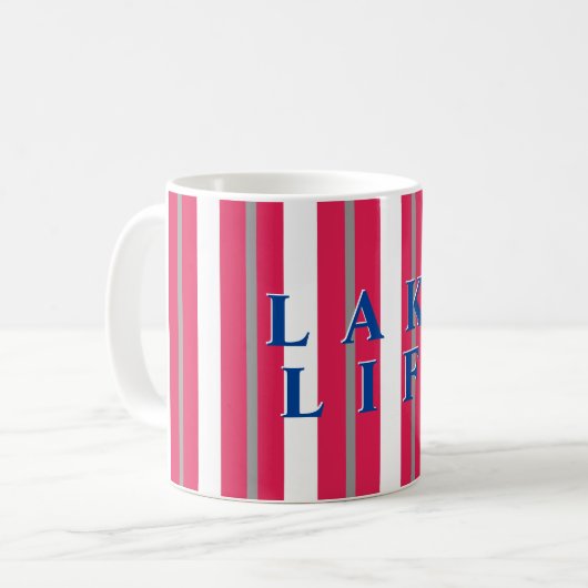 Lake Life Red Strip Kaffeetasse (Vorderseite Links)