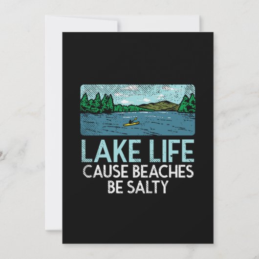 Lake Life Salty Beaches Einladung (Vorderseite)