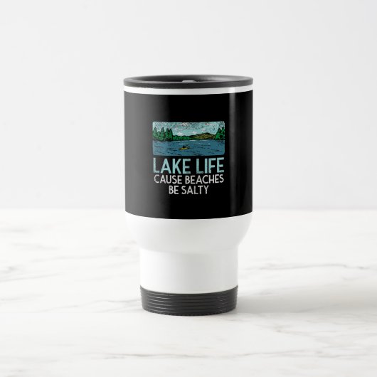 Lake Life Salty Beaches Reisebecher (Mittel)